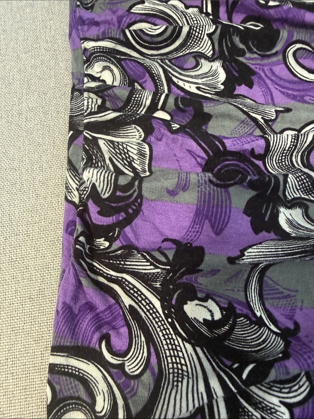 New York & Company Purple Swirl Print Women's Top SZXL - Picture 13 of 15